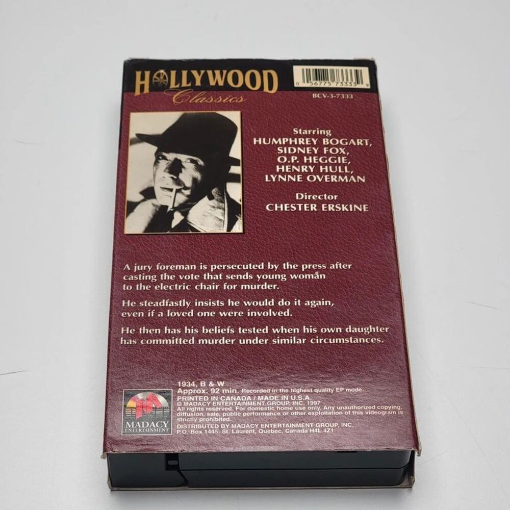 Call It Murder VHS 1934 Hollywood Classics Humphrey Bogart Sidney Fox Crime - Picture 2 of 2
